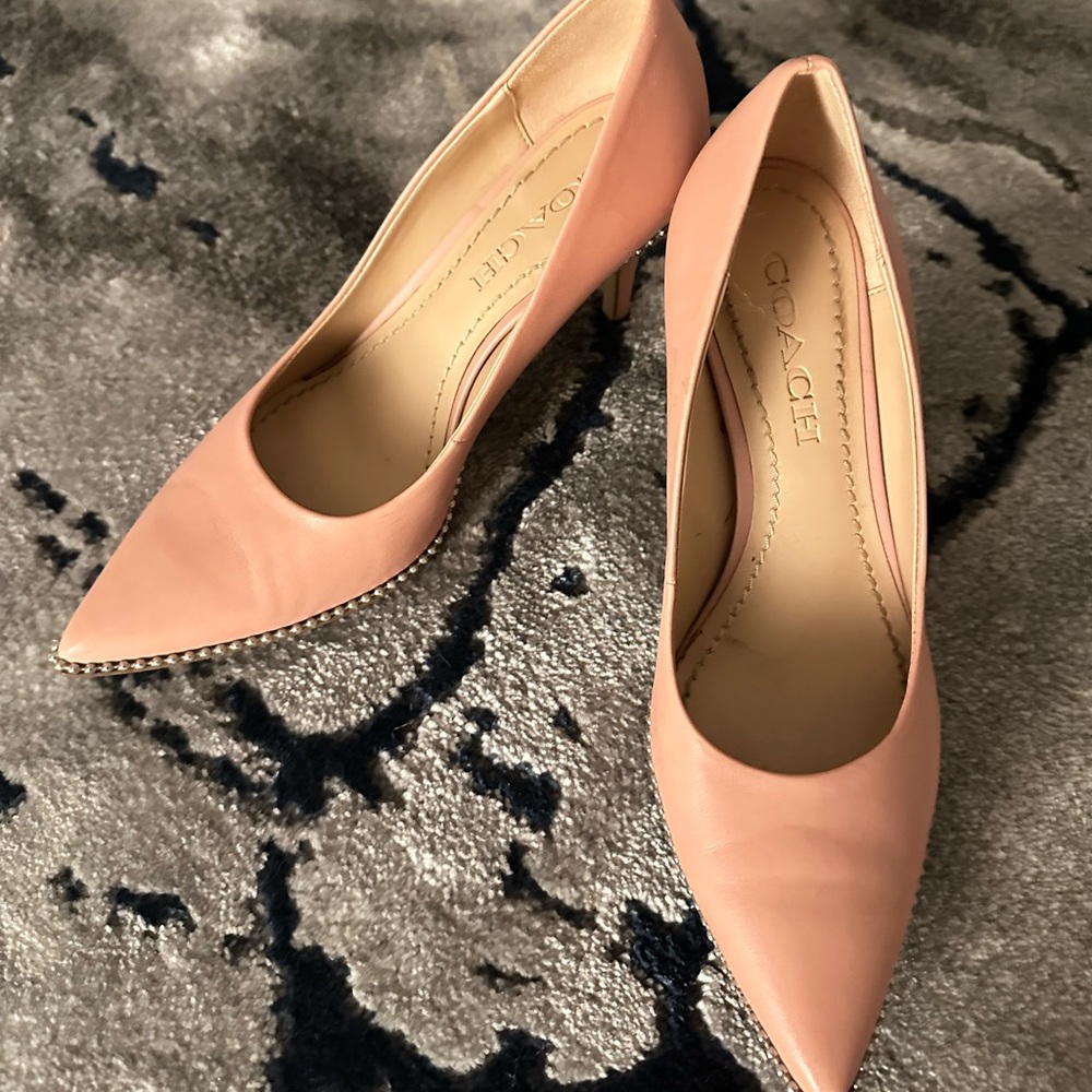 Coach beaded heels
